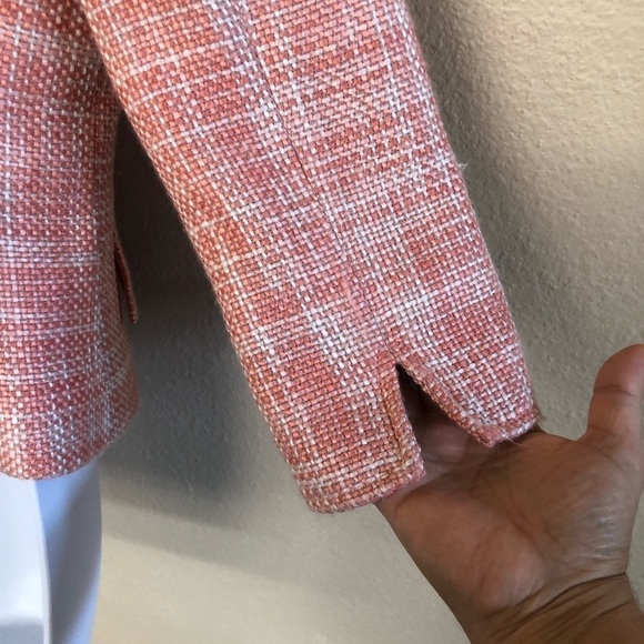 Vintage GEORGIOU Studio Three Button Closure Tweed Wool Blend Notched Lapel Sz 8 - Picture 5 of 16